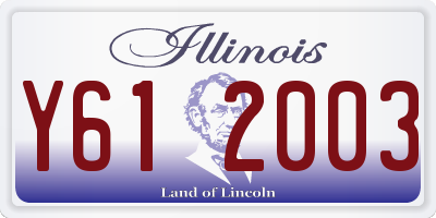 IL license plate Y612003