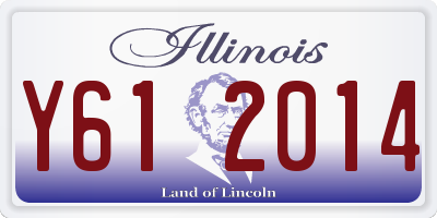 IL license plate Y612014
