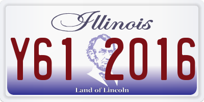 IL license plate Y612016