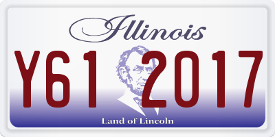 IL license plate Y612017