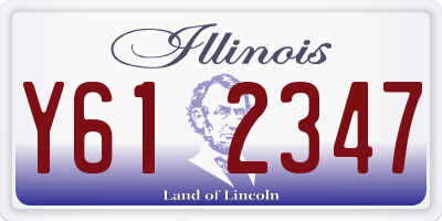 IL license plate Y612347