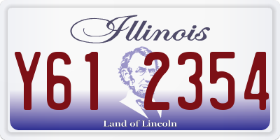 IL license plate Y612354