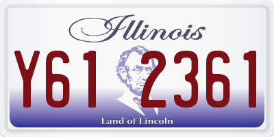 IL license plate Y612361