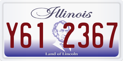 IL license plate Y612367