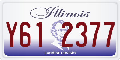 IL license plate Y612377