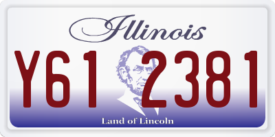 IL license plate Y612381