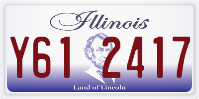 IL license plate Y612417
