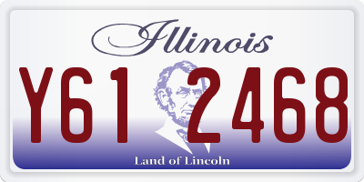IL license plate Y612468