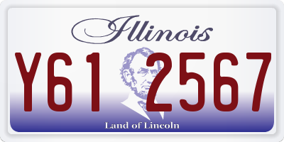 IL license plate Y612567