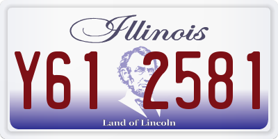 IL license plate Y612581