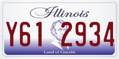 IL license plate Y612934