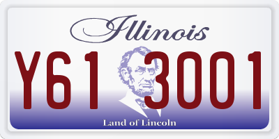 IL license plate Y613001