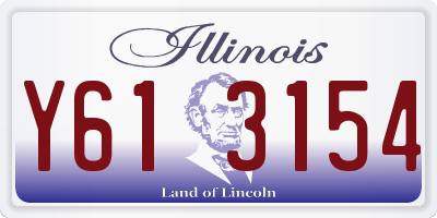 IL license plate Y613154