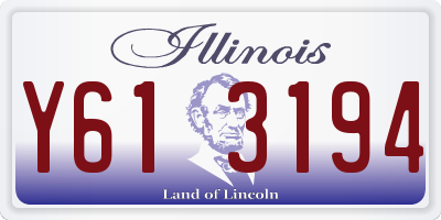 IL license plate Y613194