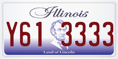 IL license plate Y613333
