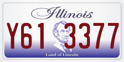 IL license plate Y613377