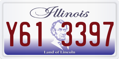 IL license plate Y613397