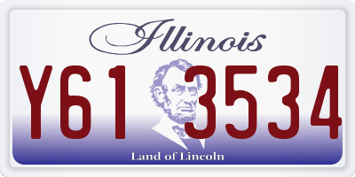 IL license plate Y613534