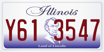 IL license plate Y613547
