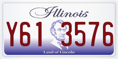 IL license plate Y613576