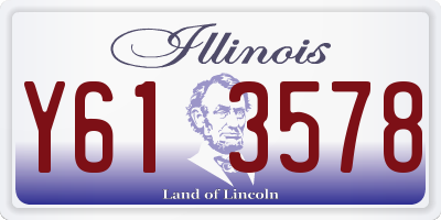 IL license plate Y613578