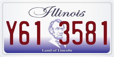 IL license plate Y613581