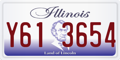 IL license plate Y613654