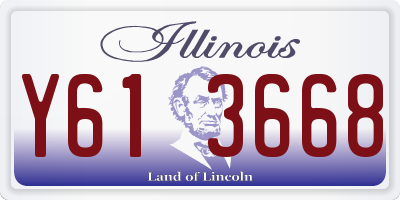 IL license plate Y613668