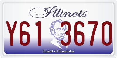 IL license plate Y613670