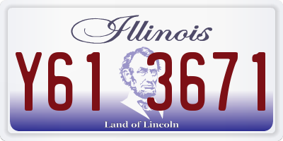 IL license plate Y613671