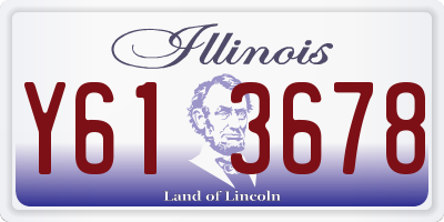IL license plate Y613678