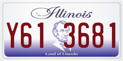 IL license plate Y613681