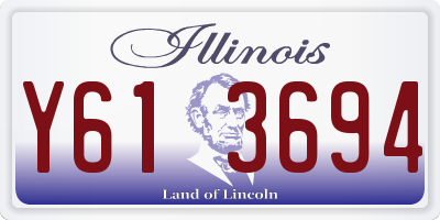 IL license plate Y613694