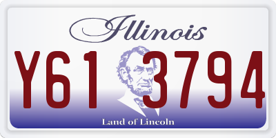 IL license plate Y613794