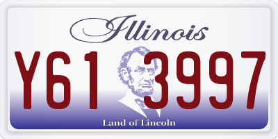IL license plate Y613997