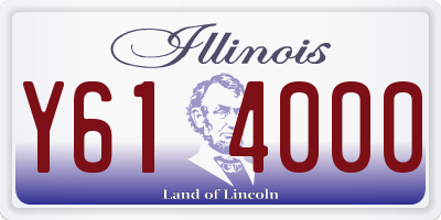 IL license plate Y614000