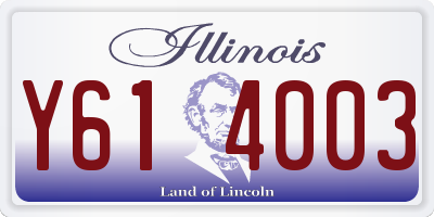 IL license plate Y614003