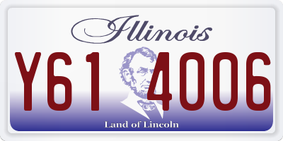 IL license plate Y614006
