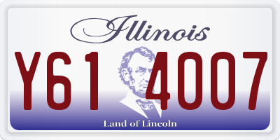 IL license plate Y614007