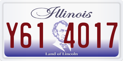IL license plate Y614017