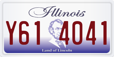 IL license plate Y614041
