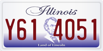 IL license plate Y614051