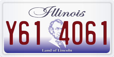 IL license plate Y614061