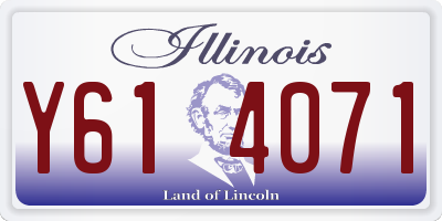 IL license plate Y614071
