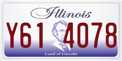 IL license plate Y614078