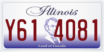 IL license plate Y614081