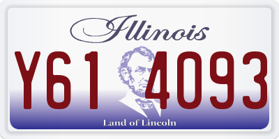 IL license plate Y614093