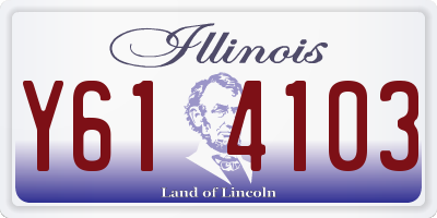 IL license plate Y614103