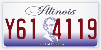 IL license plate Y614119