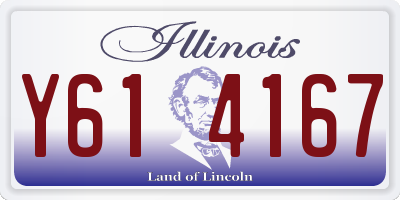 IL license plate Y614167